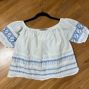 Love Shack Fancy Off the Shoulder XS Shirt